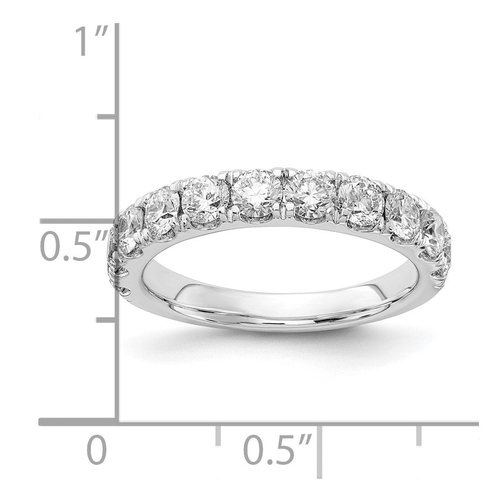 14K Weißgold Ehering mit 2 ct. im Labor gezüchteten Diamanten, VS/SI+ G+