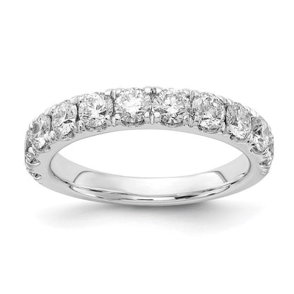 14K Weißgold Ehering mit 2 ct. im Labor gezüchteten Diamanten, VS/SI+ G+