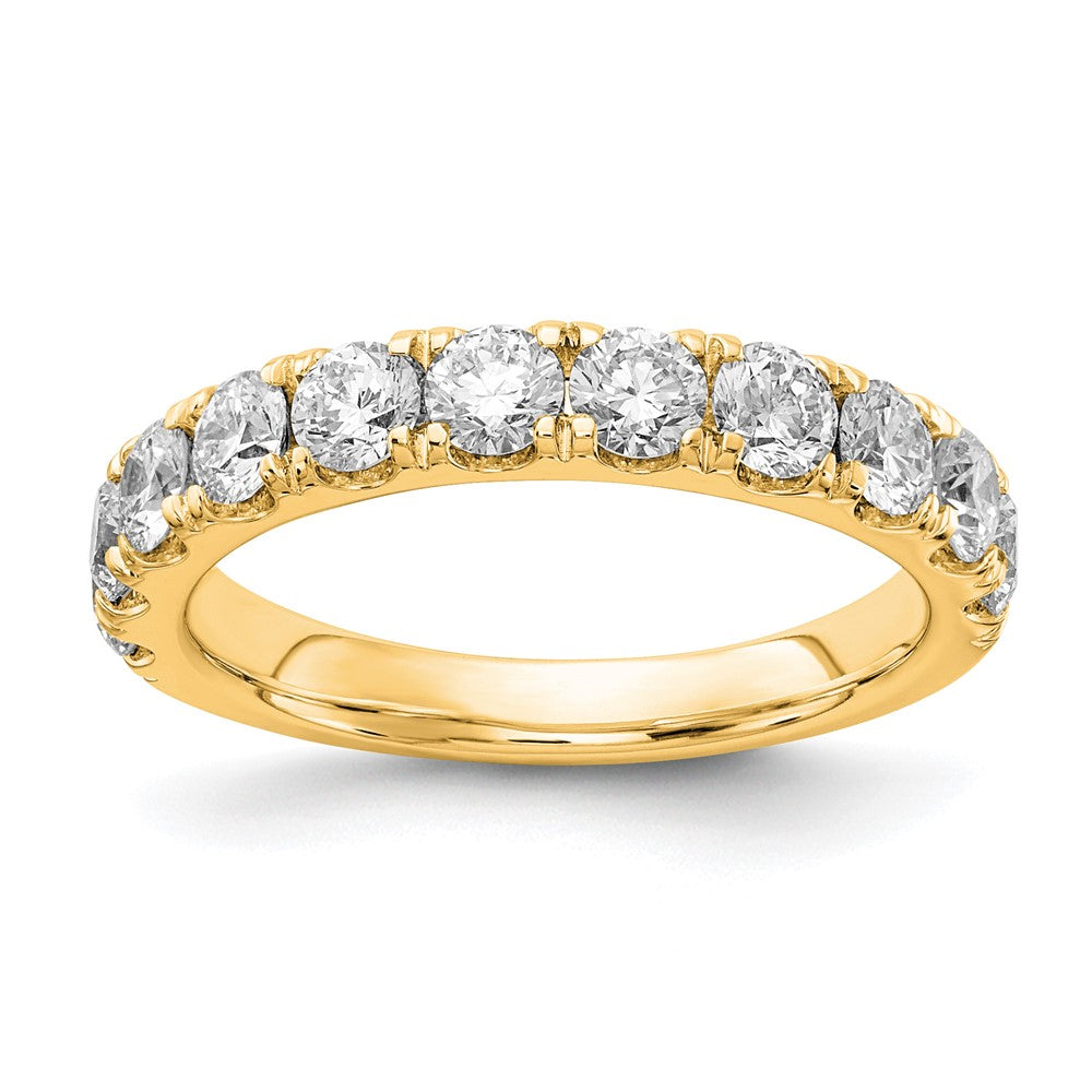 14K Gelbgold Ehering mit 1,5 ct. Laborgezüchteten Diamanten VS/SI+ G+