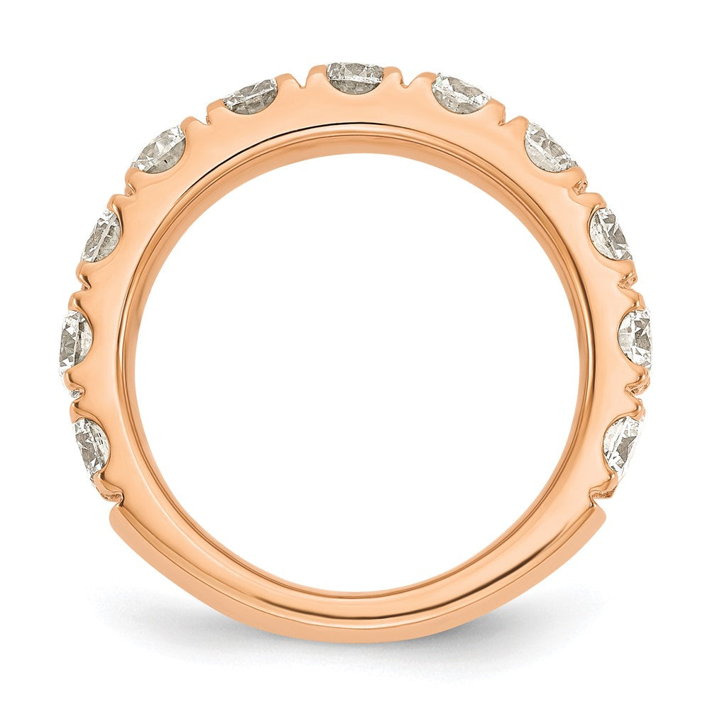 14K Roségold Ehering mit 2 ct. Labordiamanten VS/SI+ G+