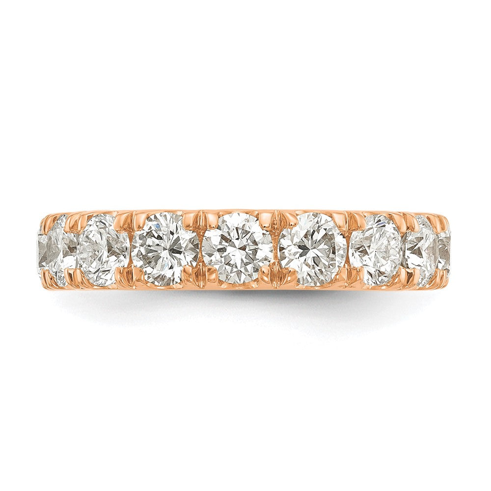 14K Roségold Ehering mit 2 ct. im Labor gezüchteten Diamanten VS/SI+ G+