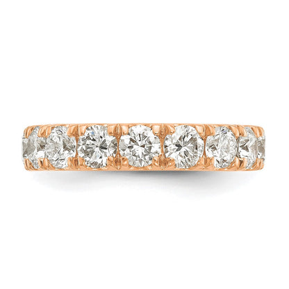 14K Roségold Ehering mit 2 ct. Labordiamanten VS/SI+ G+