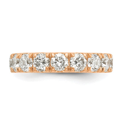 14K Roségold Ehering mit 2 ct. Labordiamanten VS/SI+ G+, komplett besetzt