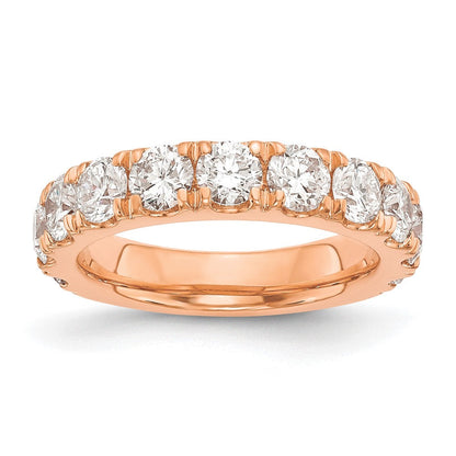 14K Roségold Ehering mit 2 ct. laborgezüchteten Diamanten VS/SI+ G+