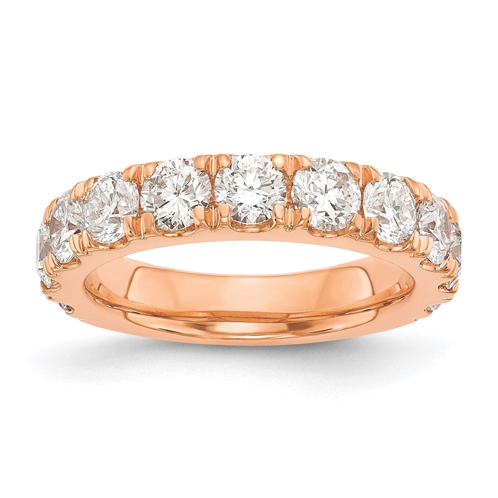 14K Roségold Ehering mit 2 ct. Labordiamanten VS/SI+ G+, komplett besetzt