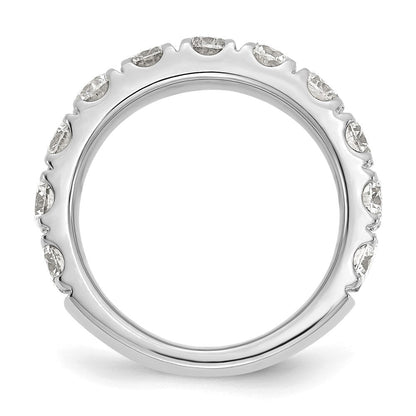 14K Weißgold Ehering mit 2 ct. im Labor gezüchteten Diamanten VS/SI+ G+