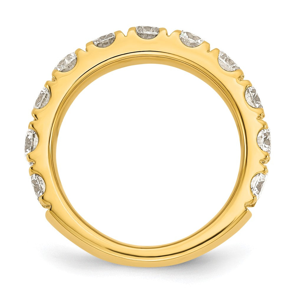 14K Gelbgold Ehering mit 2 ct. laborgezüchteten Diamanten VS/SI+ G+