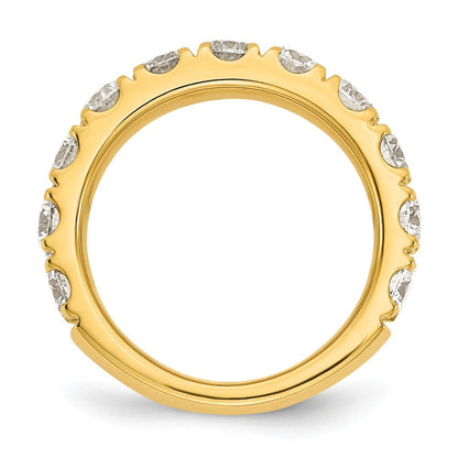 14K Gelbgold Ehering mit 2 ct. Labor-gezüchteten Diamanten VS/SI+ G+