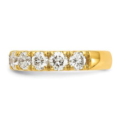 14K Gelbgold Ehering mit 2 ct. laborgezüchteten Diamanten VS/SI+ G+