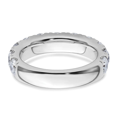 14K Weißgold 3 Karat Im Labor Gezüchtet Diamant Vs/si+ G+ Komplett Ehering Ring