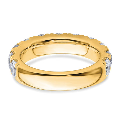 14K Gelbgold 3 Karat Zertifiziert Im Labor Gezüchtet Diamant Vs+ F+ Komplett Ehering Ring