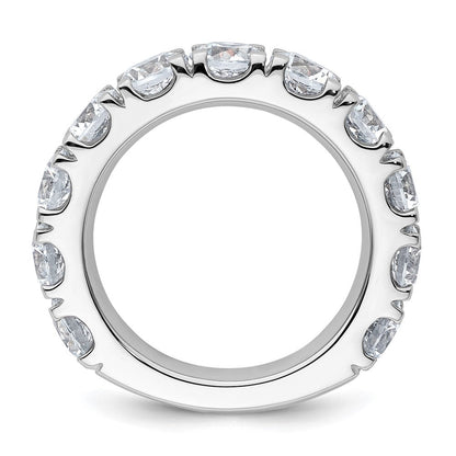 14K Weißgold 5 1/3 Karat Im Labor Gezüchtet Diamant Vs/si+ G+ Komplett Ehering Ring