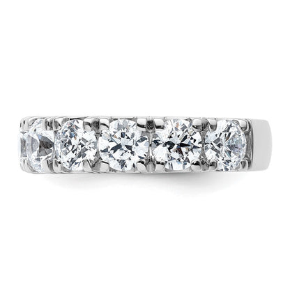 14K Weißgold 5 1/3 Karat Im Labor Gezüchtet Diamant Vs+ F+ Komplett Ehering Ring