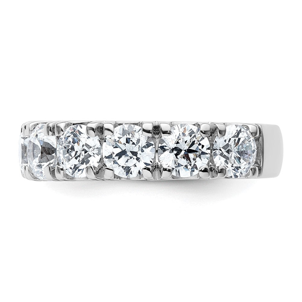 14K Weißgold 5 1/3 Karat Im Labor Gezüchtet Diamant Vs/si+ G+ Komplett Ehering Ring