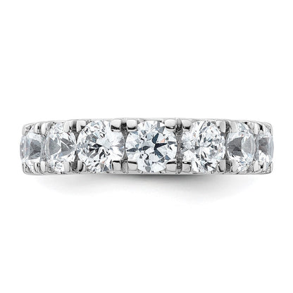 14K Weißgold 5 1/3 Karat Zertifiziert Im Labor Gezüchtet Diamant Vs/si+ G+ Komplett Ehering Ring