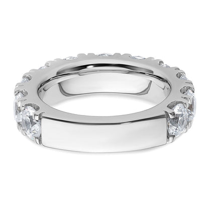 14K Weißgold 5 1/3 Karat Im Labor Gezüchtet Diamant Vs+ F+ Komplett Ehering Ring