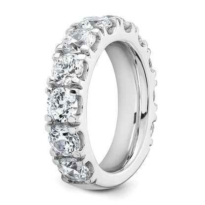 14K Weißgold 5 1/3 Karat Im Labor Gezüchtet Diamant Vs+ F+ Komplett Ehering Ring