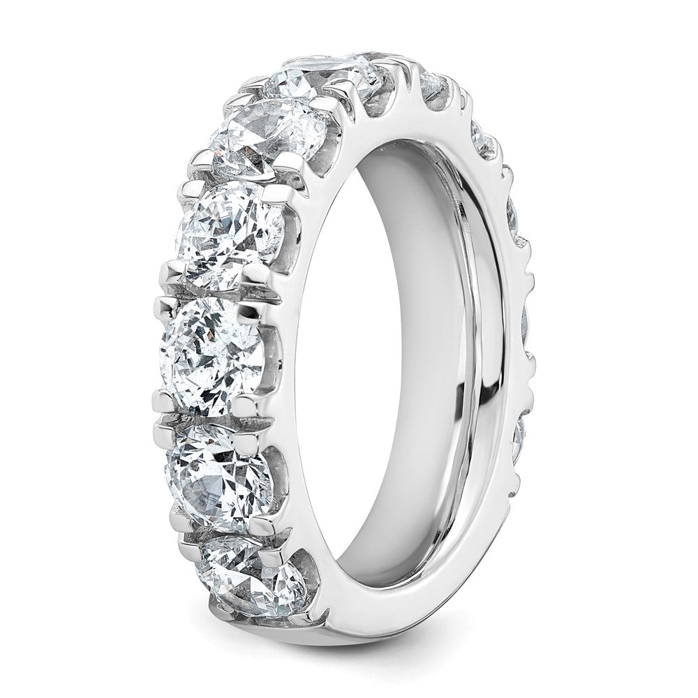 14K Weißgold 5 1/3 Karat Im Labor Gezüchtet Diamant Vs/si+ G+ Komplett Ehering Ring