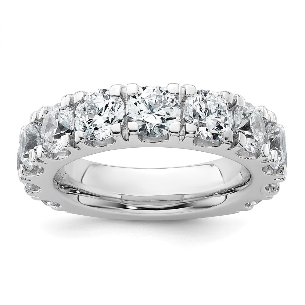 14K Weißgold 5 1/3 Karat Im Labor Gezüchtet Diamant Vs/si+ G+ Komplett Ehering Ring