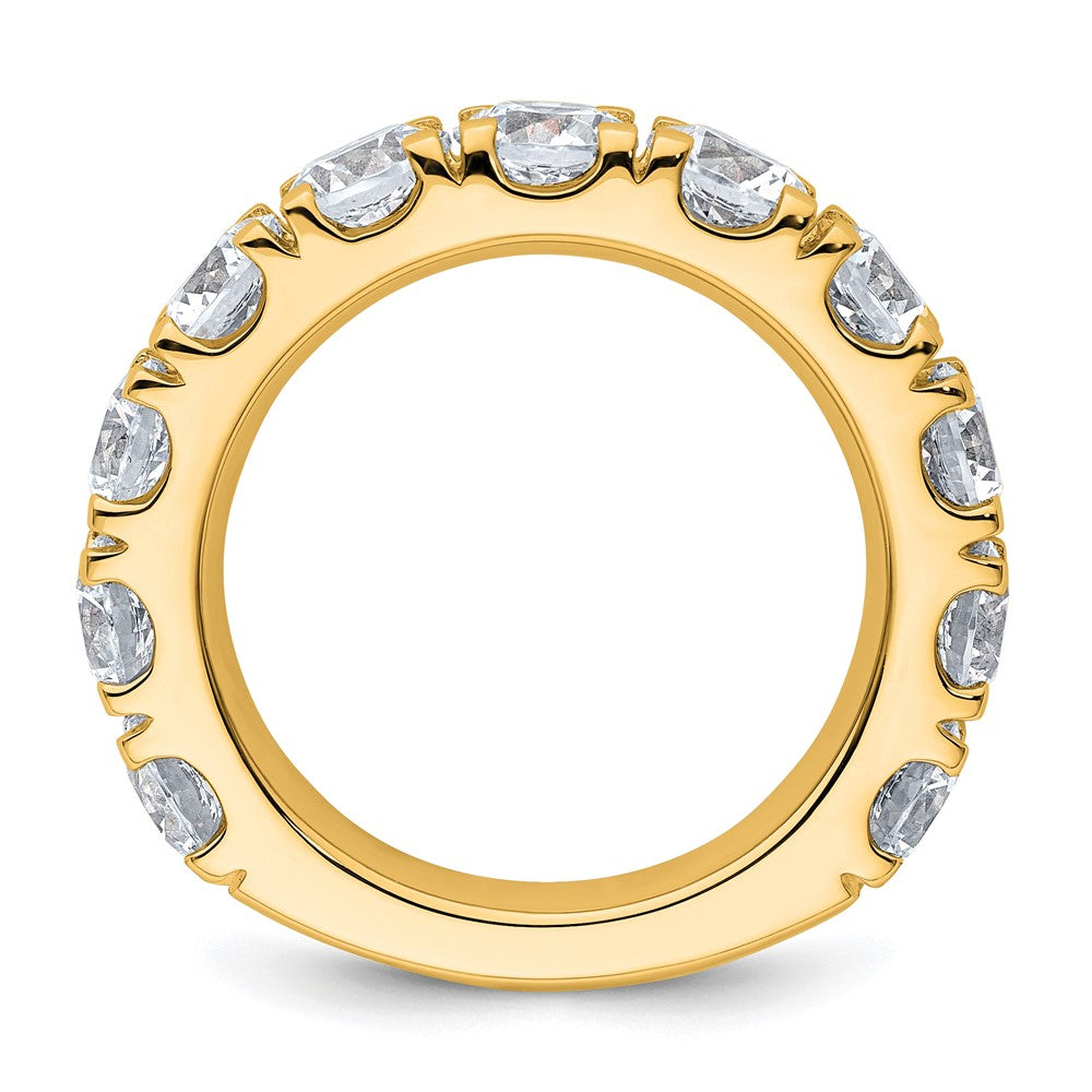 14K Gelbgold 5 1/3 Karat Im Labor Gezüchtet Diamant Vs/si+ G+ Komplett Ehering Ring