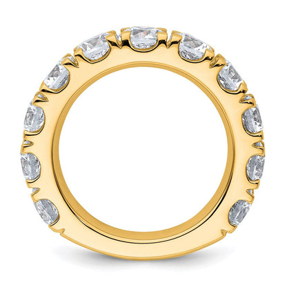 14K Gelbgold 5 1/3 Karat Im Labor Gezüchtet Diamant Vs/si+ G+ Komplett Ehering Ring