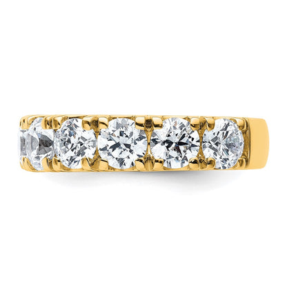 14K Gelbgold 5 1/3 Karat Im Labor Gezüchtet Diamant Vs/si+ G+ Komplett Ehering Ring