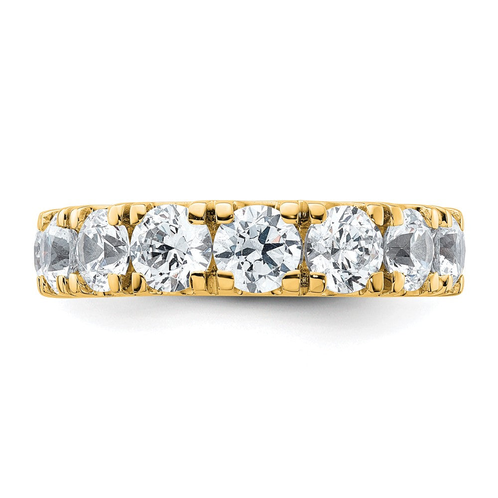 14K Gelbgold 5 1/3 Karat Im Labor Gezüchtet Diamant Vs+ F+ Komplett Ehering Ring