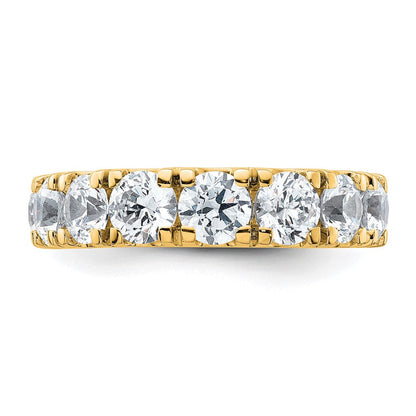 14K Gelbgold 5 1/3 Karat Im Labor Gezüchtet Diamant Vs+ F+ Komplett Ehering Ring