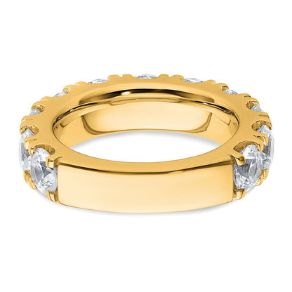 14K Gelbgold 5 1/3 Karat Im Labor Gezüchtet Diamant Vs+ F+ Komplett Ehering Ring