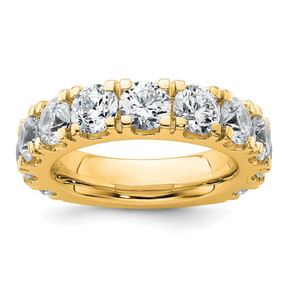 14K Gelbgold 5 1/3 Karat Im Labor Gezüchtet Diamant Vs+ F+ Komplett Ehering Ring