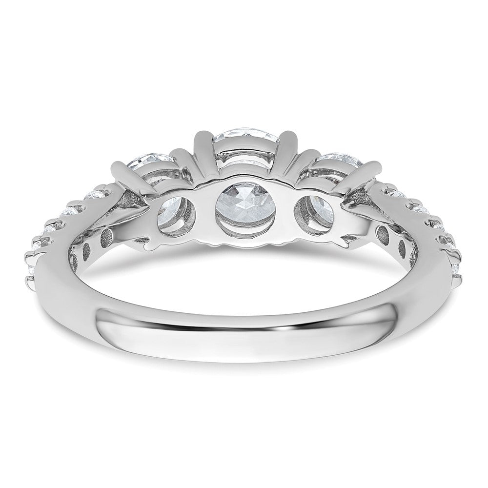 14K Weißgold Verlobungsring mit 2 ct. im Labor gezüchteten Diamanten, rund, VS/SI+ G+