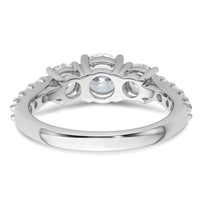 14K Weißgold Verlobungsring mit 2 ct. im Labor gezüchteten Diamanten, rund, VS/SI+ G+