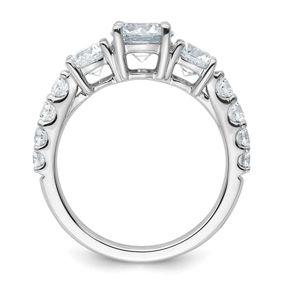 14K Weißgold Verlobungsring mit 2,5 ct. im Labor gezüchteten Diamanten, rund, VS/SI+ G+