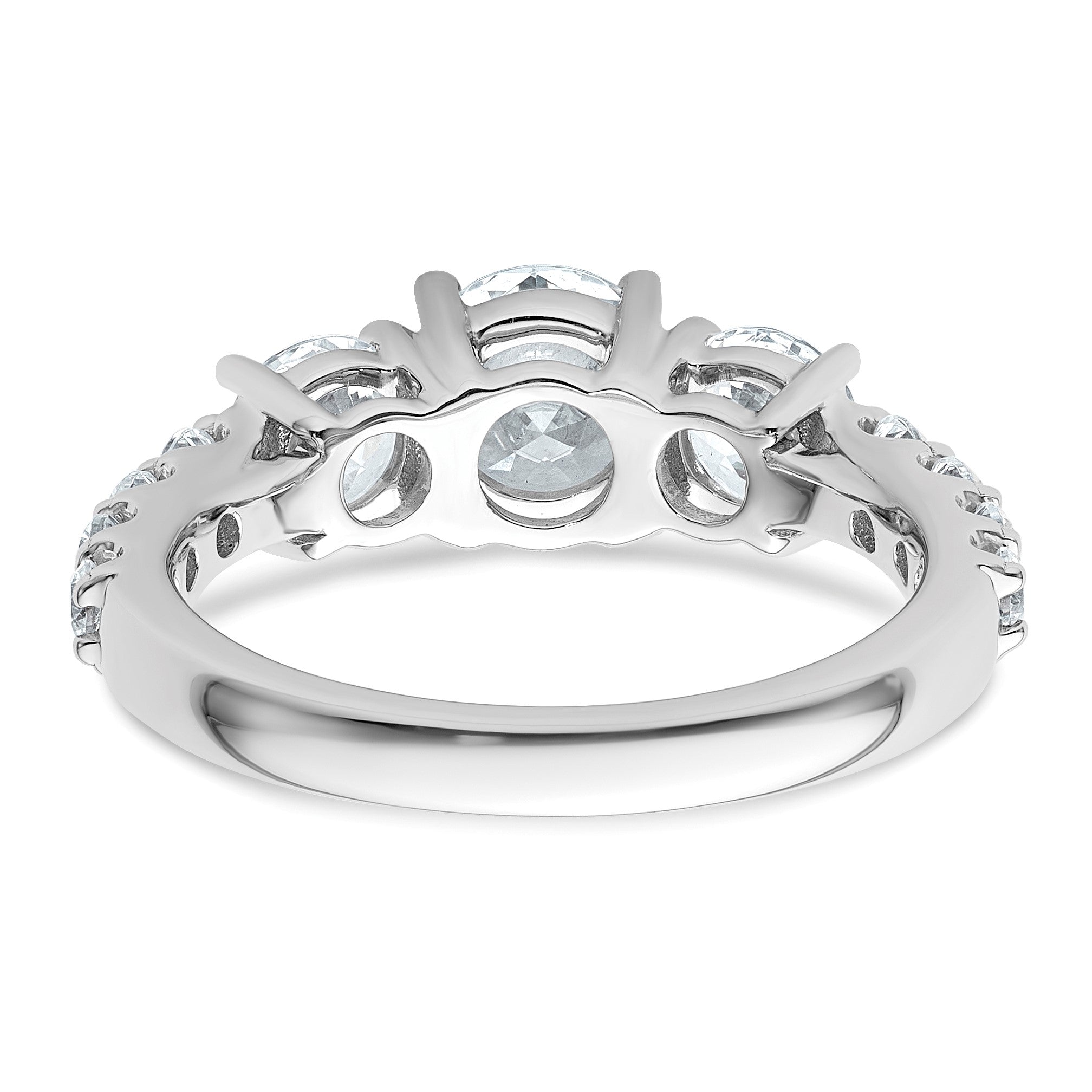 14K Weißgold Verlobungsring mit 2,5 ct. im Labor gezüchteten Diamanten, rund, VS/SI+ G+