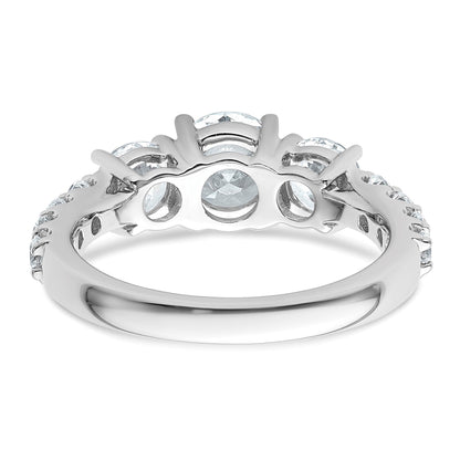 14K Weißgold Verlobungsring mit 2,5 ct. im Labor gezüchteten Diamanten, rund, VS/SI+ G+