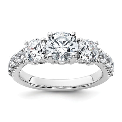 14K Weißgold Verlobungsring mit 2,5 ct. im Labor gezüchteten Diamanten, rund, VS/SI+ G+