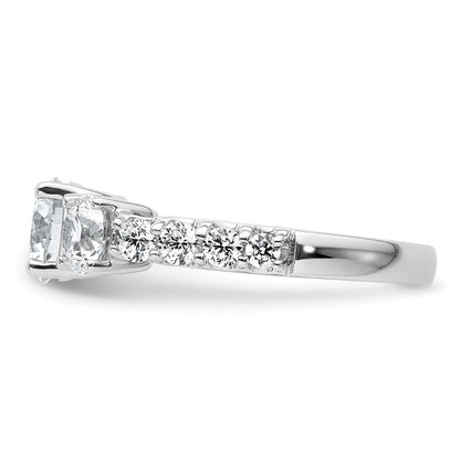 14K Weißgold Verlobungsring mit 2,5 ct. im Labor gezüchteten Diamanten, rund, VS/SI+ G+