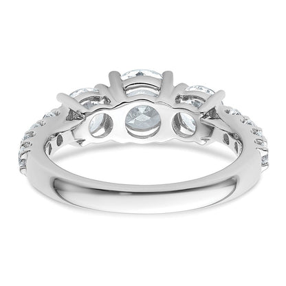 14K Weißgold Verlobungsring mit 2,5 ct. im Labor gezüchteten Diamanten, rund, VS/SI+ G+