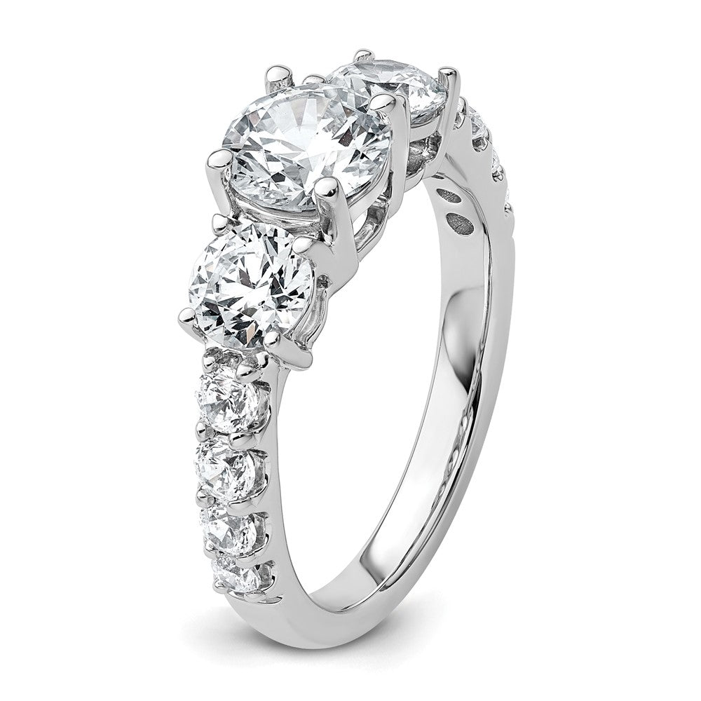 14K Weißgold Verlobungsring mit 2,5 ct. im Labor gezüchteten Diamanten, rund, VS/SI+ G+