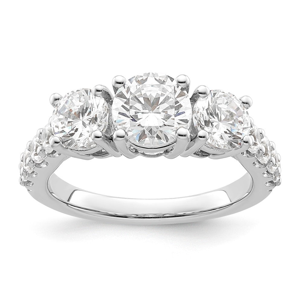 14K Weißgold Verlobungsring mit 2,5 ct. im Labor gezüchteten Diamanten, rund, VS/SI+ G+