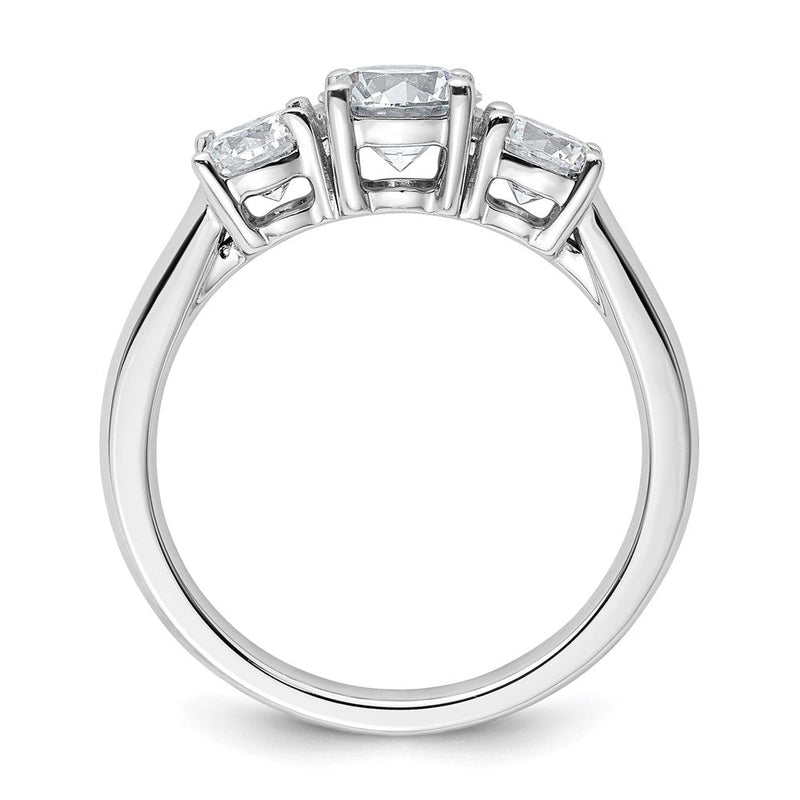 14K Weißgold 1 1/2 Karat Zertifiziert Im Labor Gezüchtet Diamant Vs+ F+ Dreistein Komplett Verlobungsring