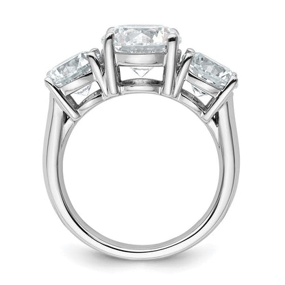 14K Weißgold Drei-Steine-Verlobungsring mit 5 ct. im Labor gezüchteten Diamanten, VS/SI+ G+