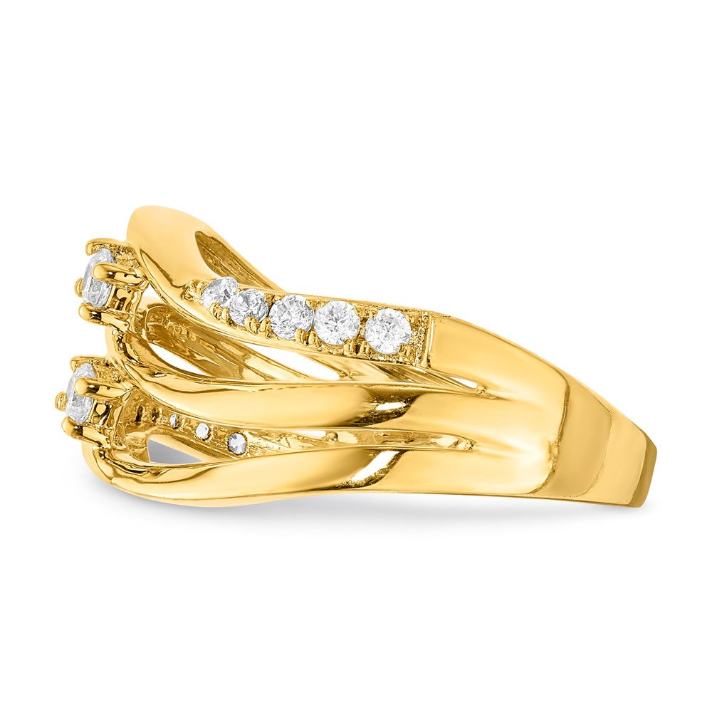 14K Weißgold Ring mit natürlichen Diamanten