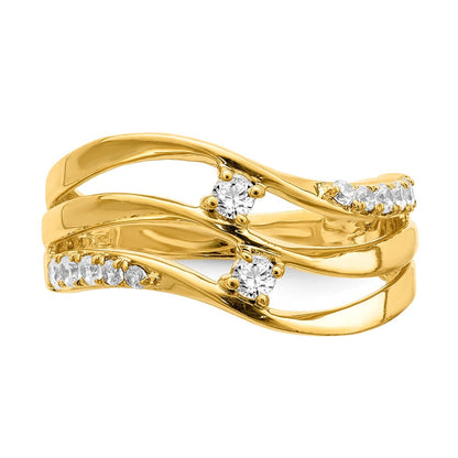 14K Weißgold Fashion-Ring mit 0,33 ct. Labor-gezüchteten Diamanten VS/SI+ G+