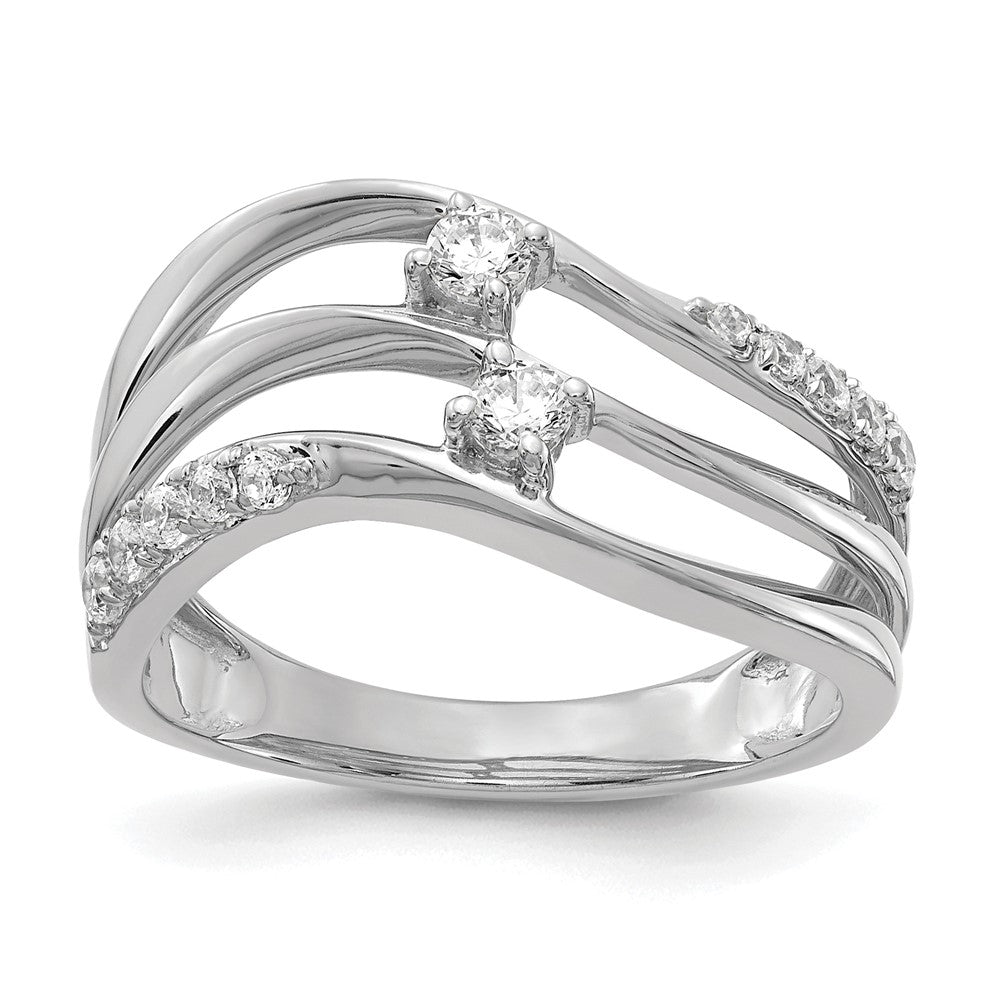 14K Weißgold Fashion-Ring mit 0,33 ct. Labor-gezüchteten Diamanten VS/SI+ G+