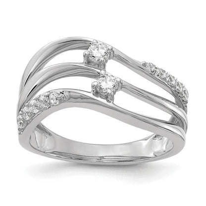 14K Weißgold Fashion-Ring mit 0,33 ct. Labor-gezüchteten Diamanten VS/SI+ G+