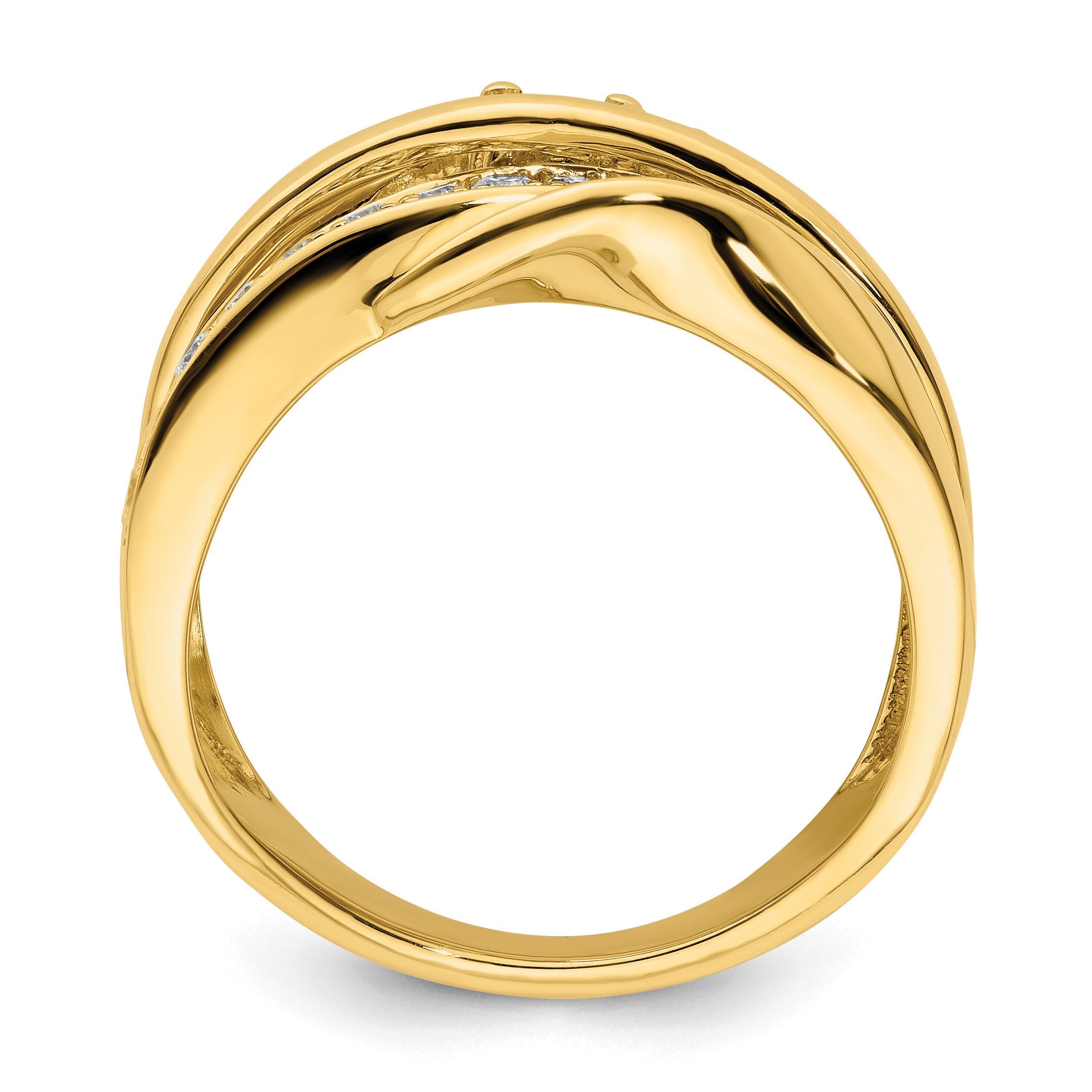 14K Gelbgold Fantasie Diamant Ring
