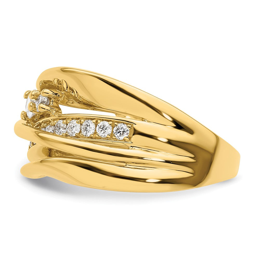 14K Gelbgold Fantasie Diamant Ring