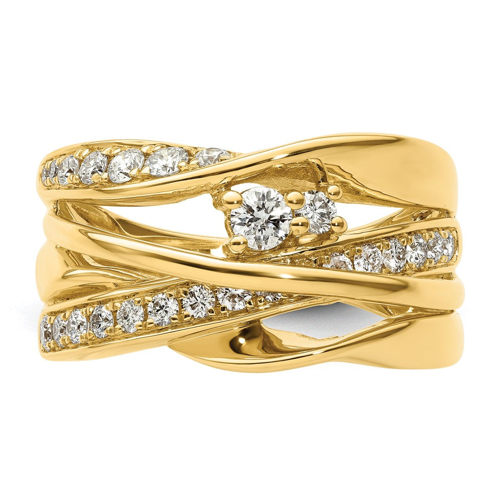 14K Gelbgold Fantasie Diamant Ring