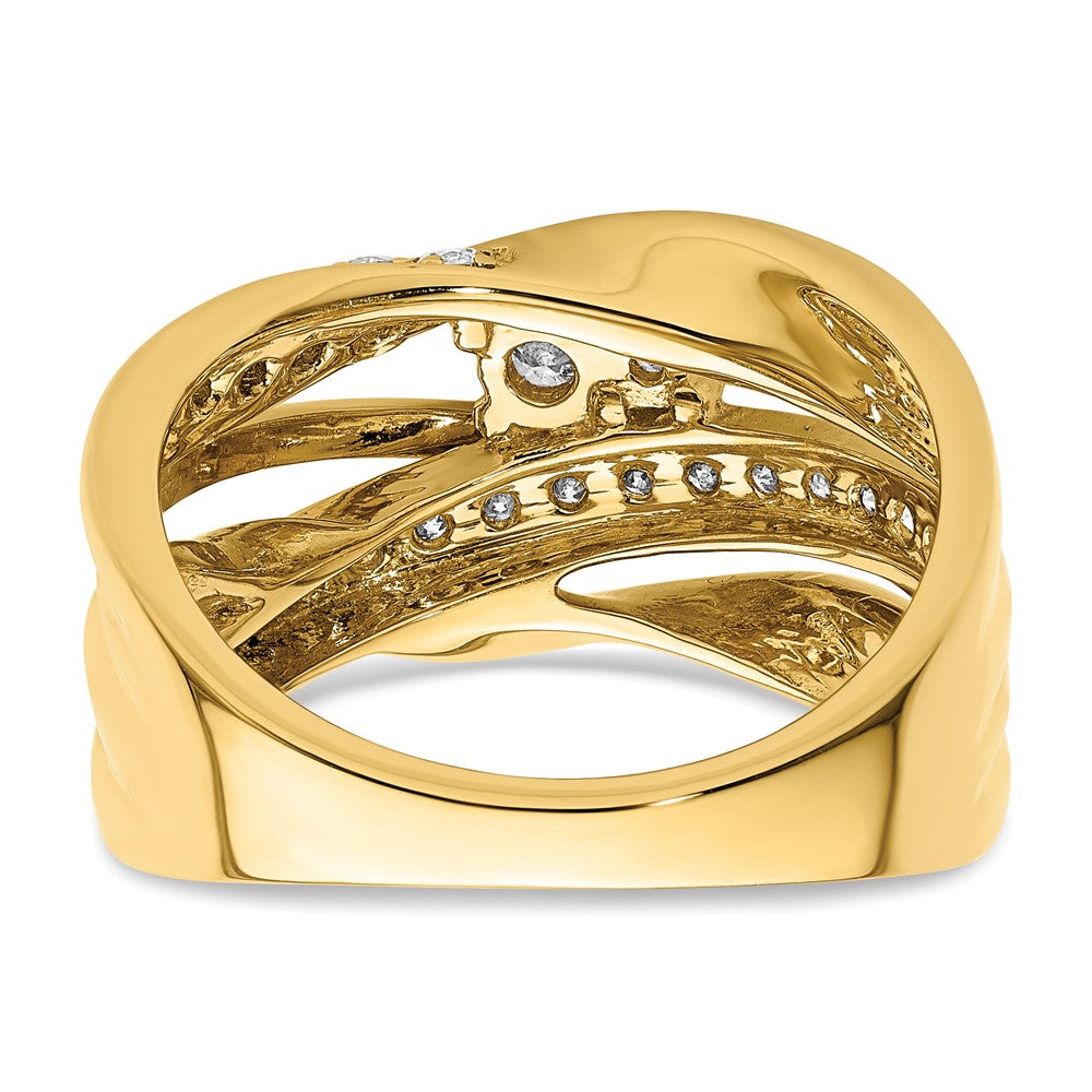 14K Gelbgold Fantasie Diamant Ring